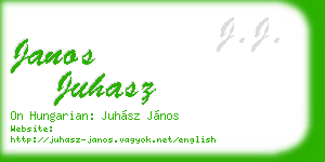 janos juhasz business card