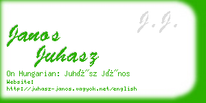 janos juhasz business card